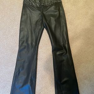 Cache Real Leather Pants